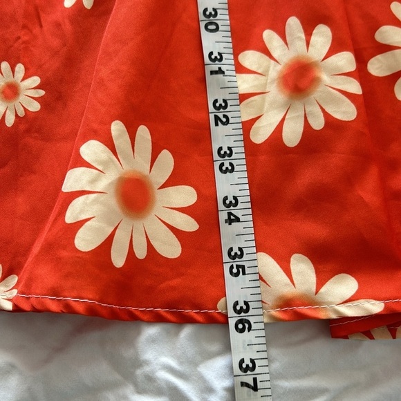 Daisy Ruffle Orange/Yellow Baby Doll Midi Sz S - Picture 10 of 12